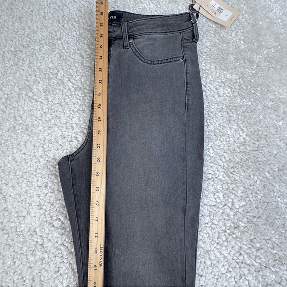 NYDJ High Rise Slim Bootcut Slim Bootcut Ankle Jeans. Gray Stretchy Zip Fly. 10 - Picture 11 of 12